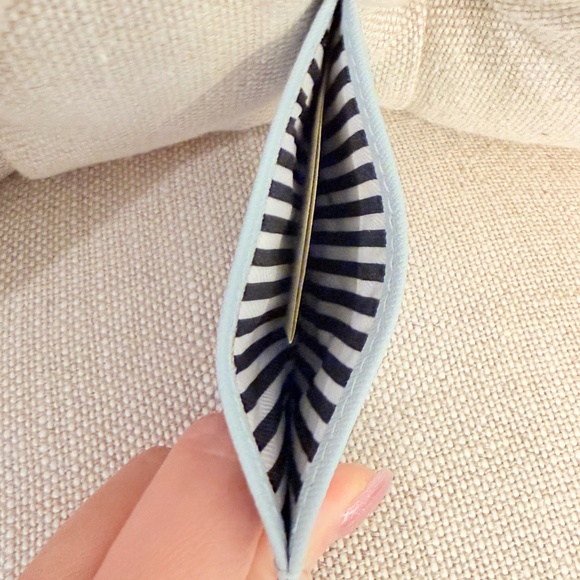 NEW Kate Spade Cameron Street Small Slim Card Holder Case Shimmer Blue PWRU5255 - Picture 2 of 4